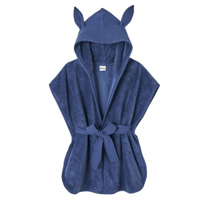 Peignoir de bain Soft Bambou indigo 2-4 ans