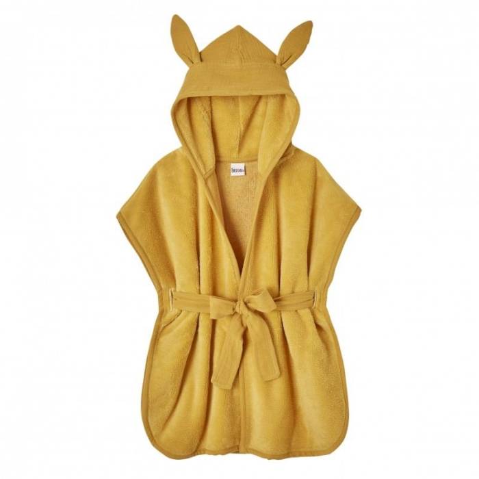 Peignoir de bain Soft Bambou moutarde 2-4 ans