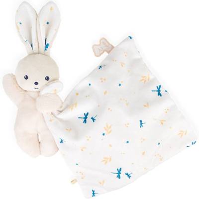 Doudou lapin Carré douceur Blanc délicat