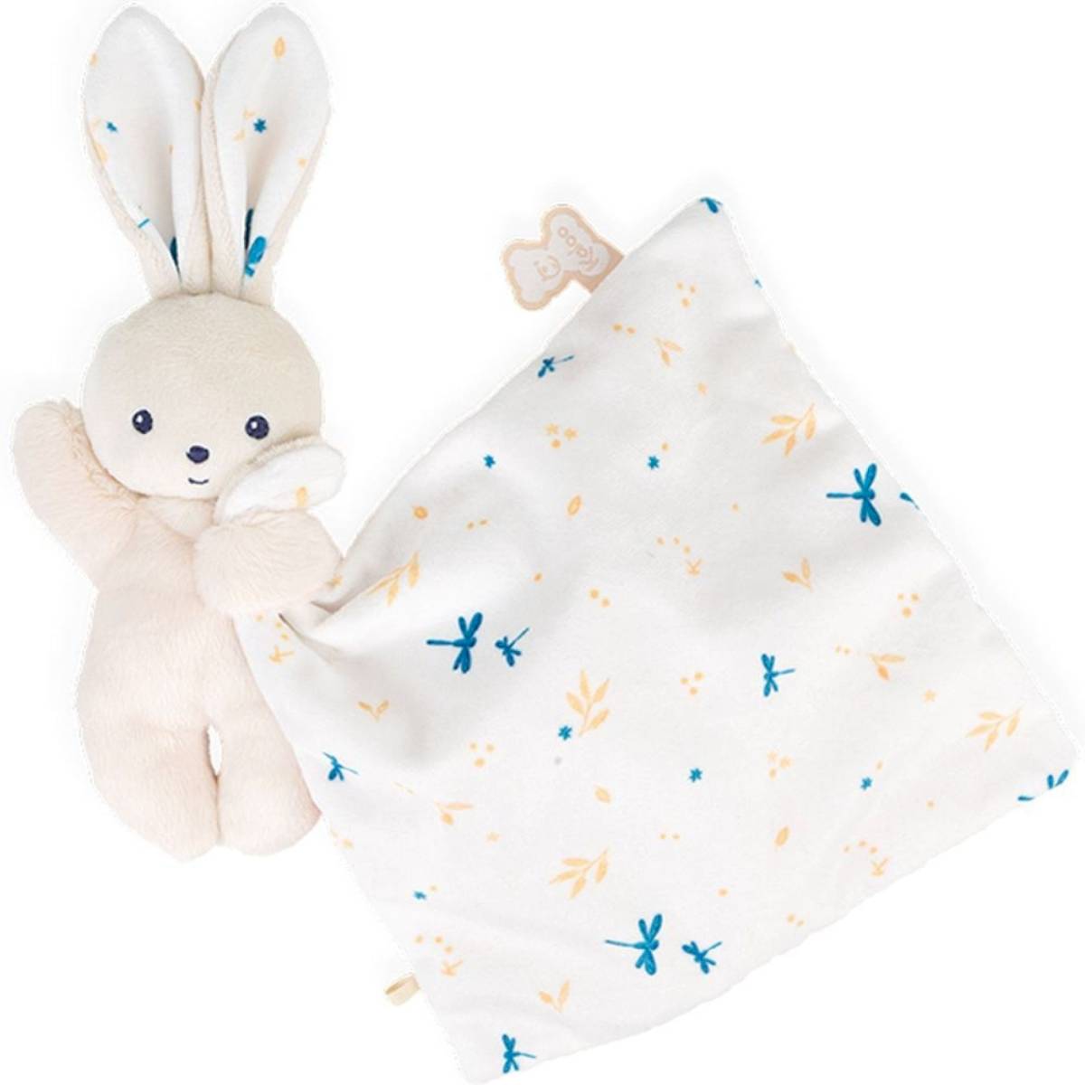 Doudou lapin Carré douceur Blanc délicat