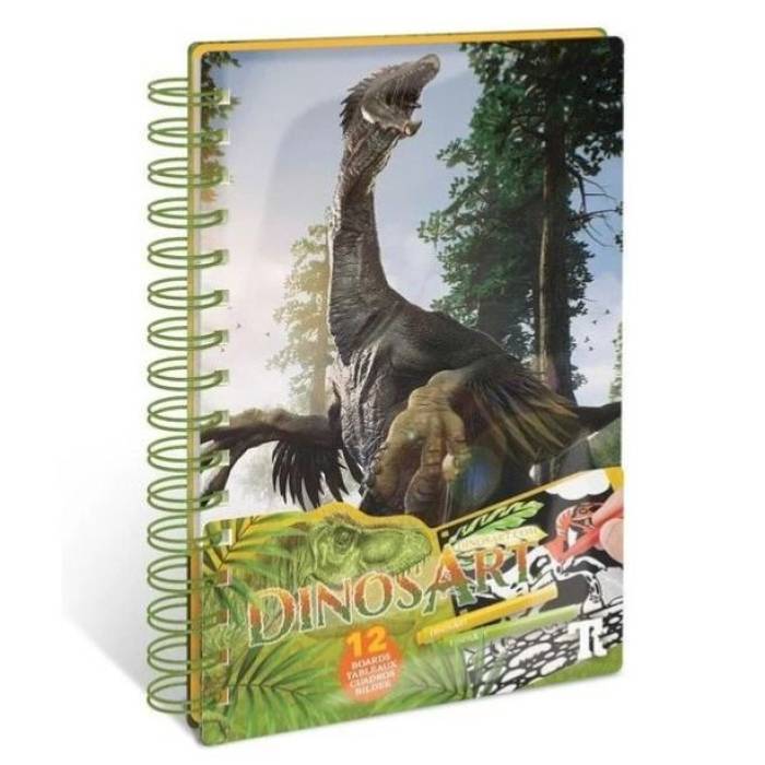 Carnet de coloriage velours dinosaure - DinosArt