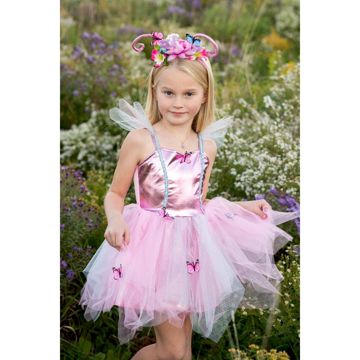 Costume Princesse Rose Scintillant Enfant 5/6 Ans Great Pretenders