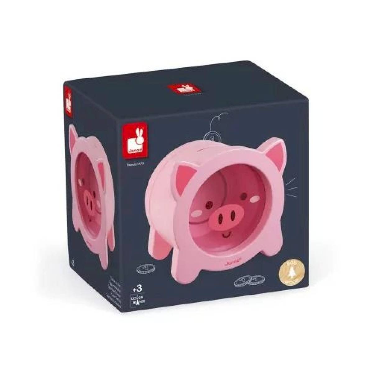 Tirelire Cochon en bois