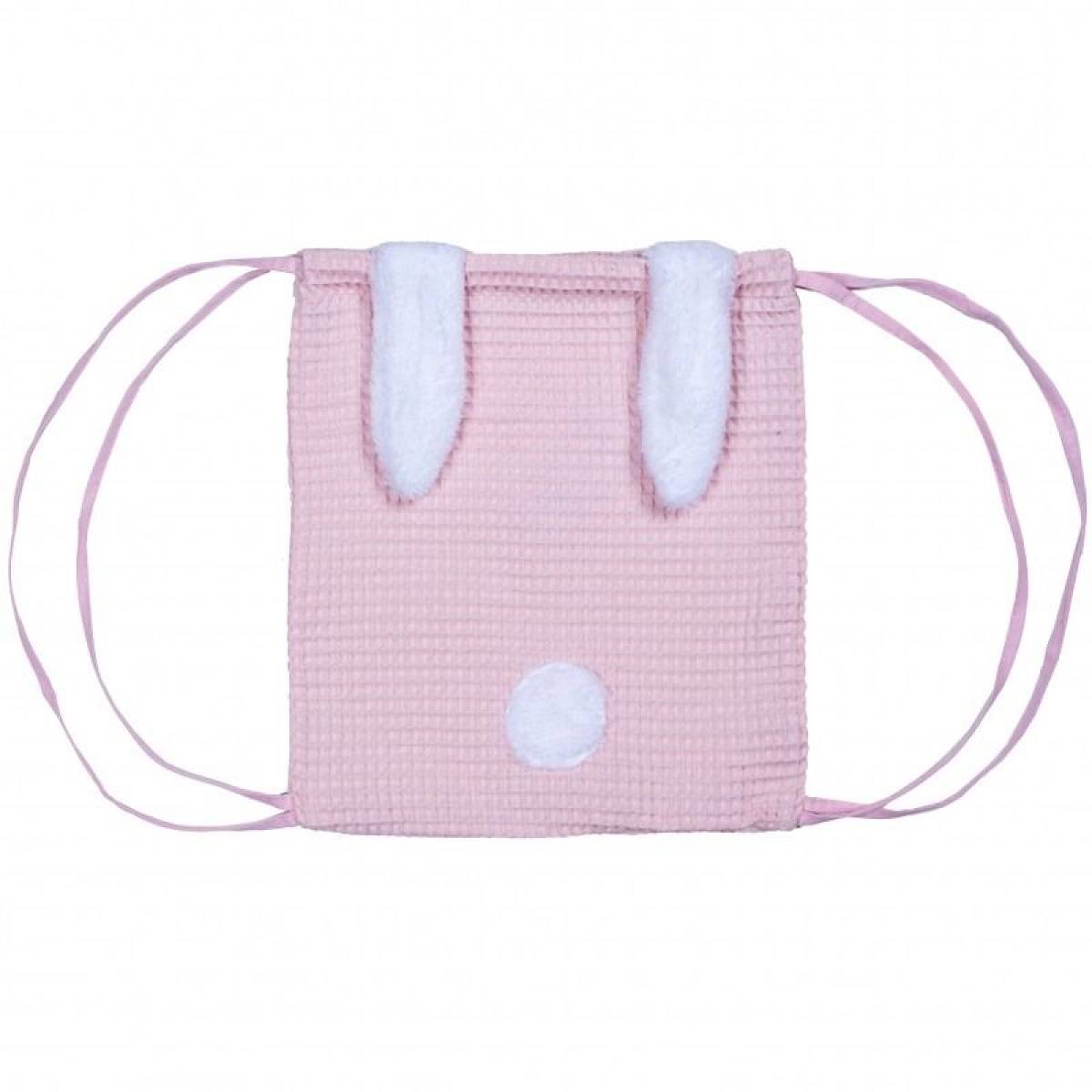 Sac à dos Lapin en nid d'abeille rose blush