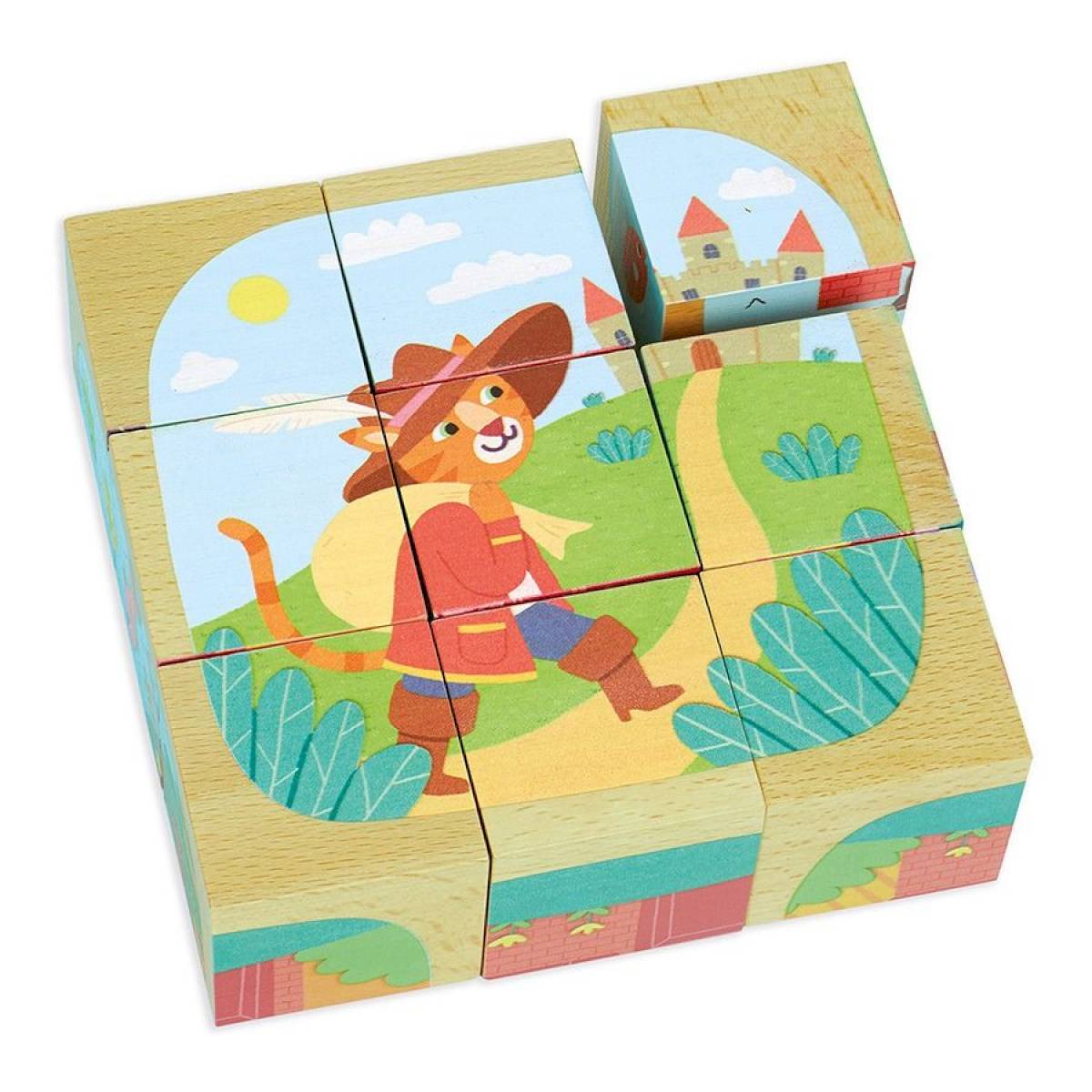 Cubes en bois les contes