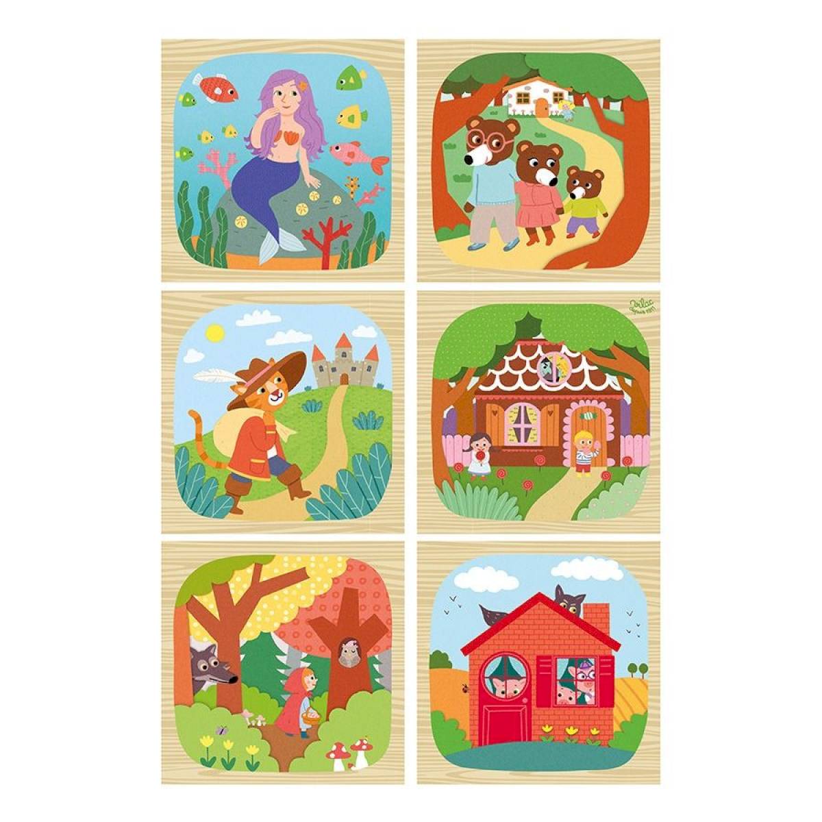 Cubes en bois les contes