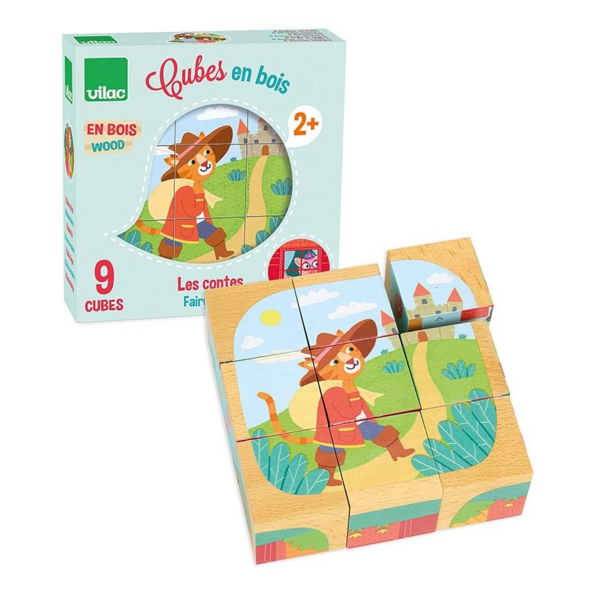 Cubes en bois les contes