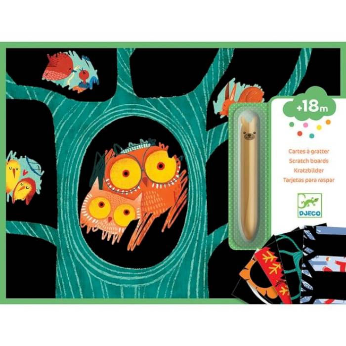 Cartes à gratter Animaux à découvrir