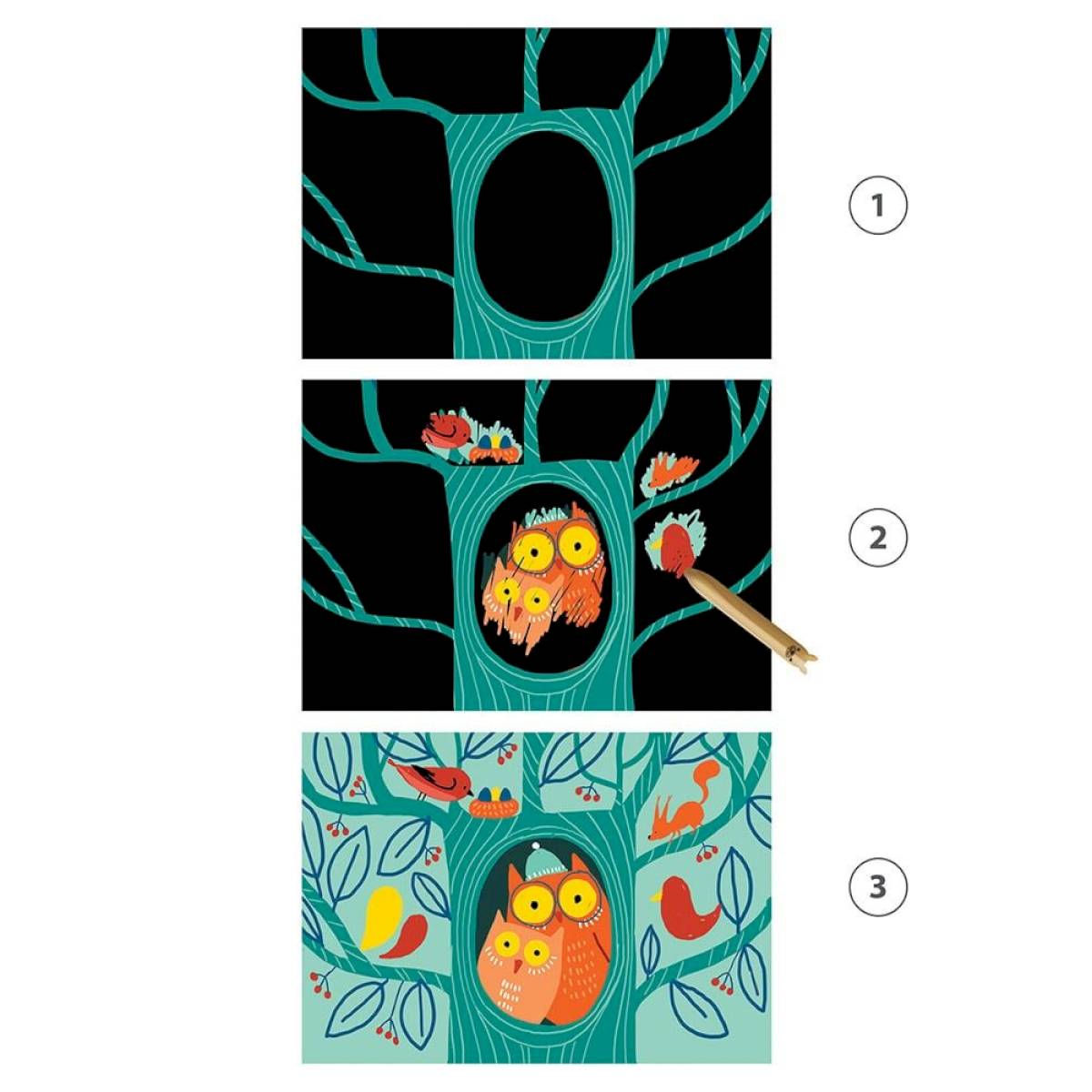 Cartes à gratter Animaux à découvrir