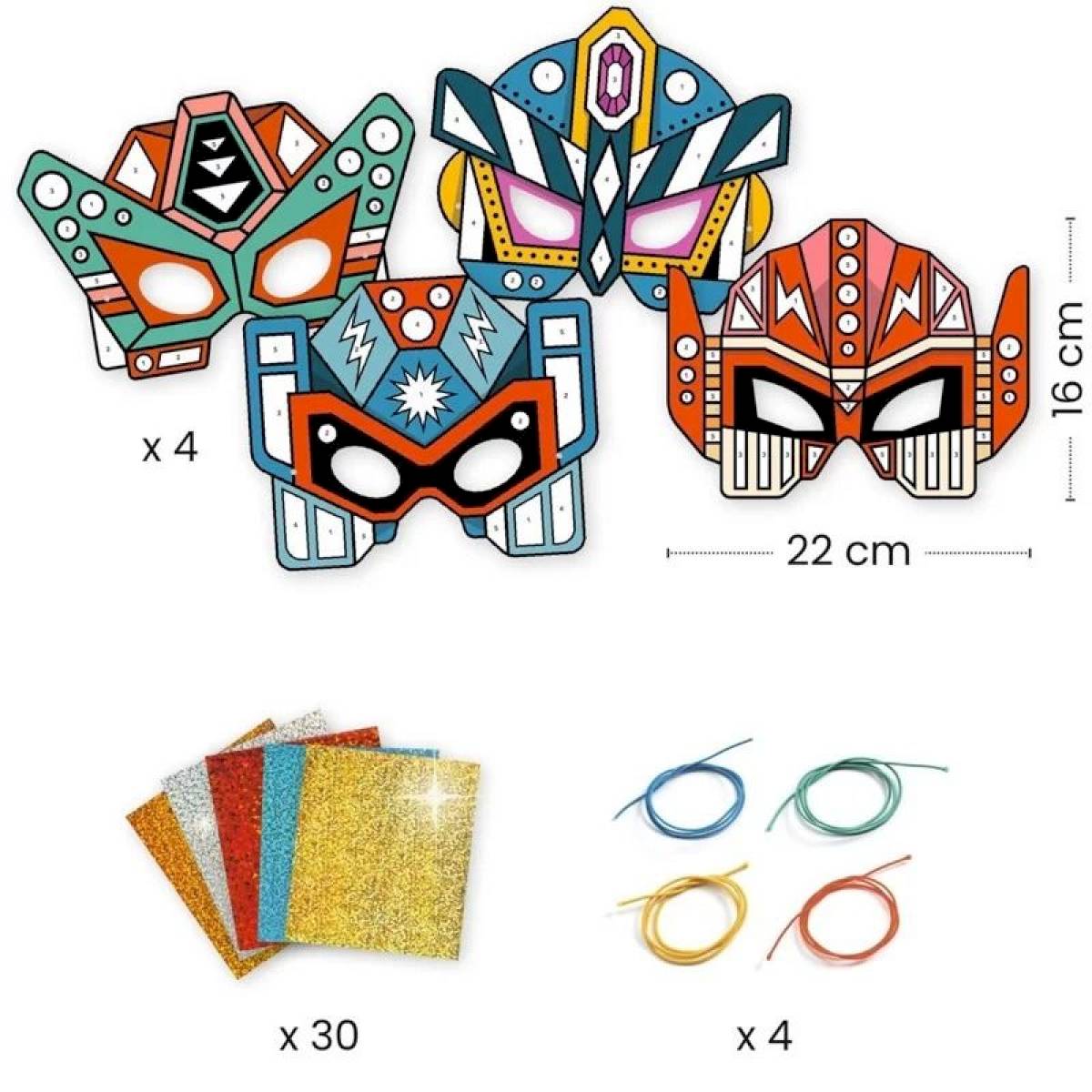 Masques à métalliser Super Robots - Do it Yourself