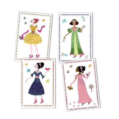 Stickers paperdolls Robes des 4 saisons