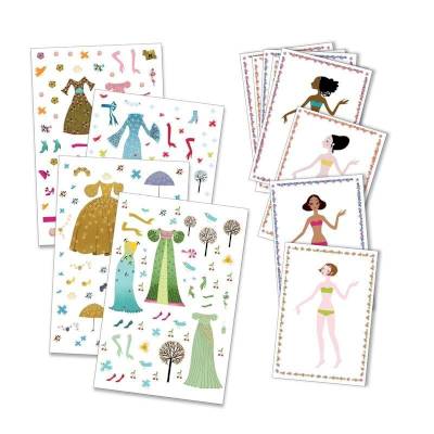 Stickers paperdolls Robes des 4 saisons