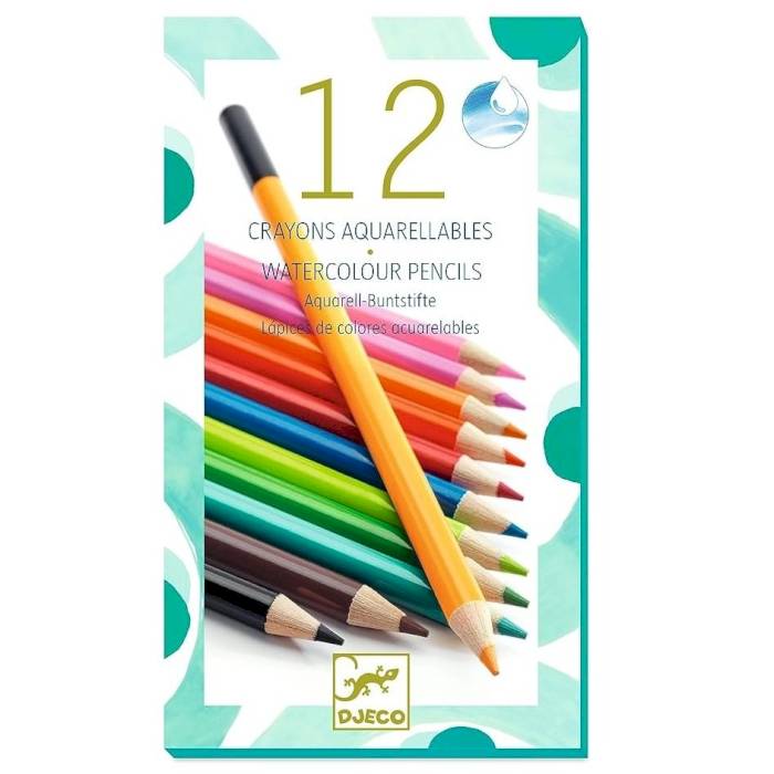 12 crayons aquarellables
