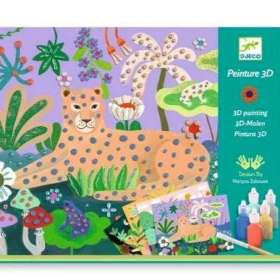 Coffret de peinture 3D Forêt Tropicale - Djeco