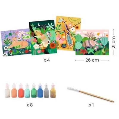 Coffret de peinture 3D Forêt Tropicale - Djeco