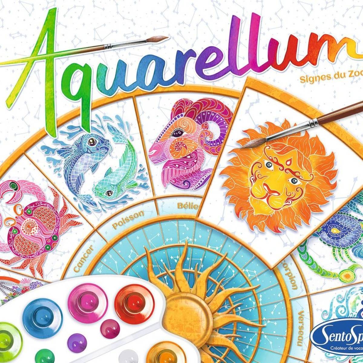 Jeu créatif Aquarellum - Licornes et pégases - Tableaux aquarellum