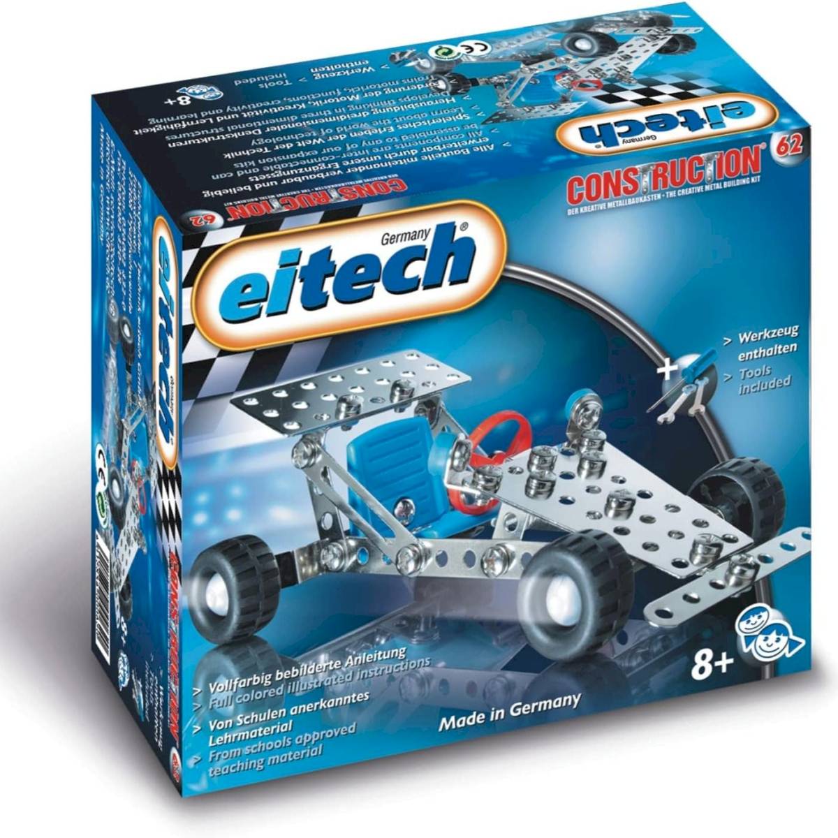 Coffret de construction en métal - voiture de course bolide