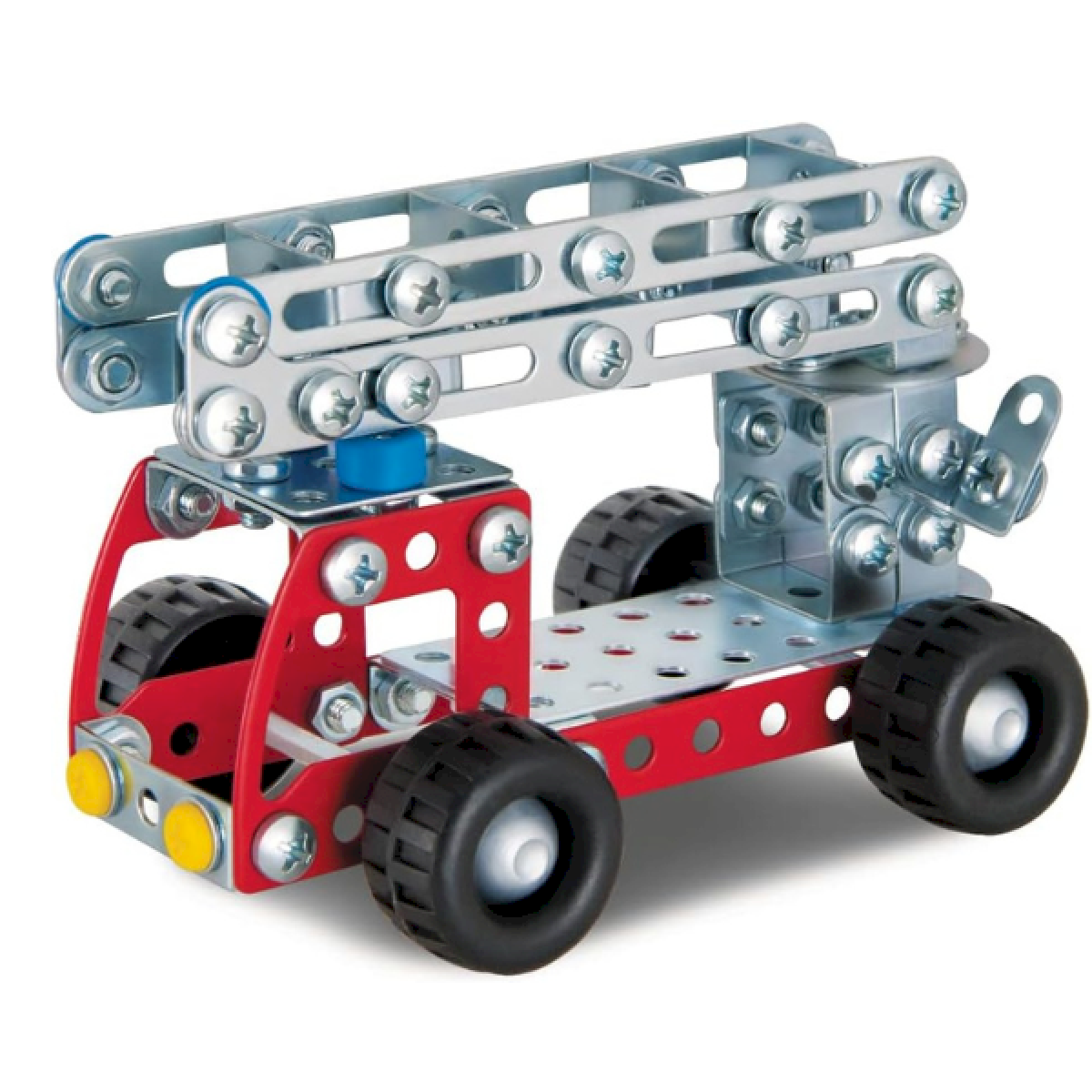 Coffret de construction en métal - Camion de pompiers rouge