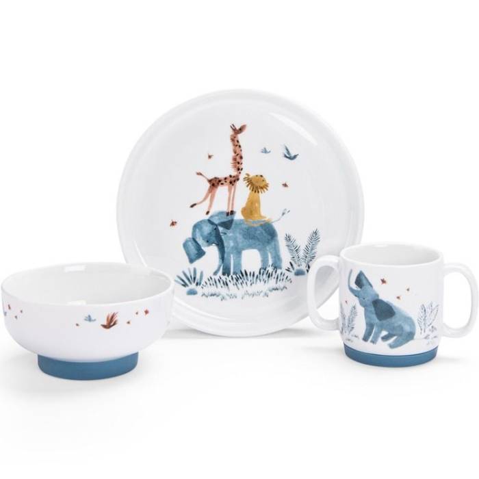 Set vaisselle porcelaine Sous mon Baobab