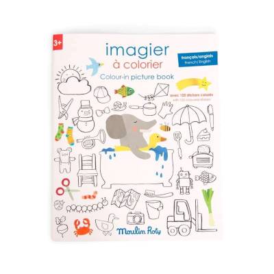 Imagier à colorier avec stickers Les Popipop