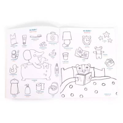 Imagier à colorier avec stickers Les Popipop