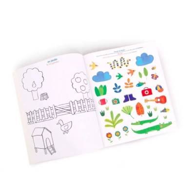 Imagier à colorier avec stickers Les Popipop