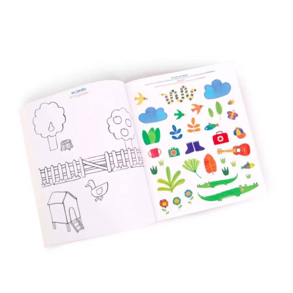 Imagier à colorier avec stickers Les Popipop