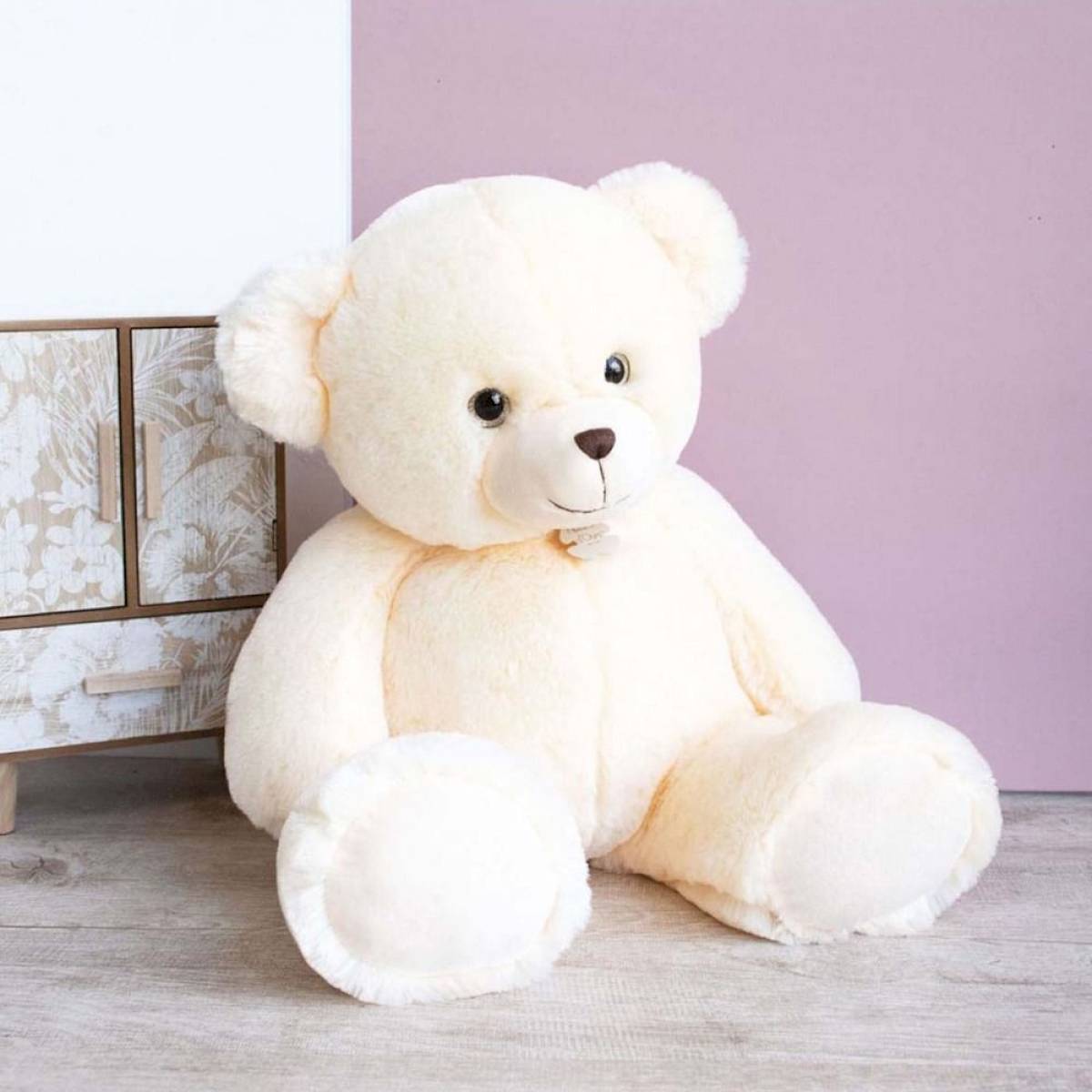 Peluche Ours Bellydou crème 60cm