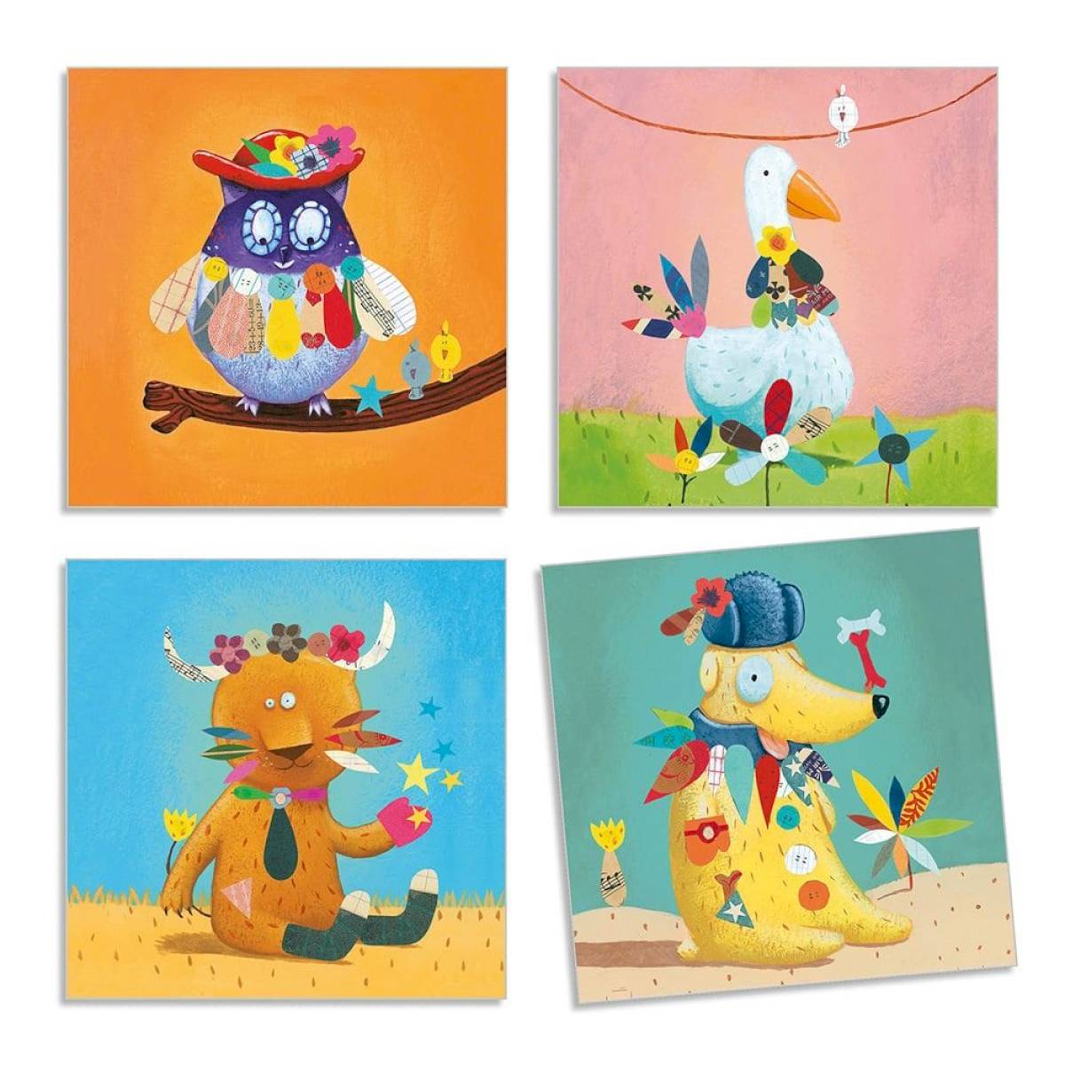 Créer des animaux avec des stickers - Djeco
