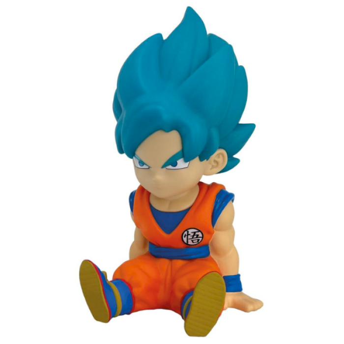 Tirelire Dragon Ball Son Goku Super Saiyan bleu