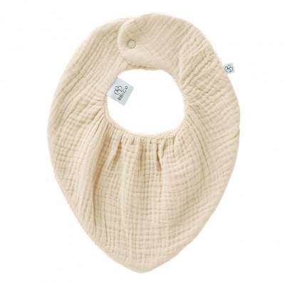 Bavoir bandana réversible biscuit