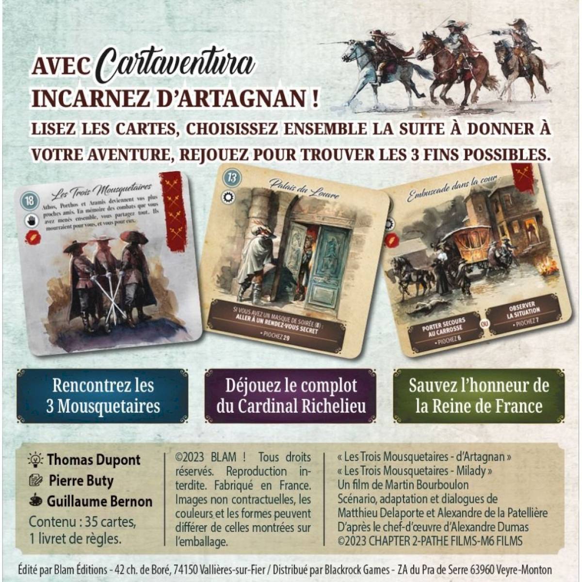 Cartaventura : les 3 mousquetaires