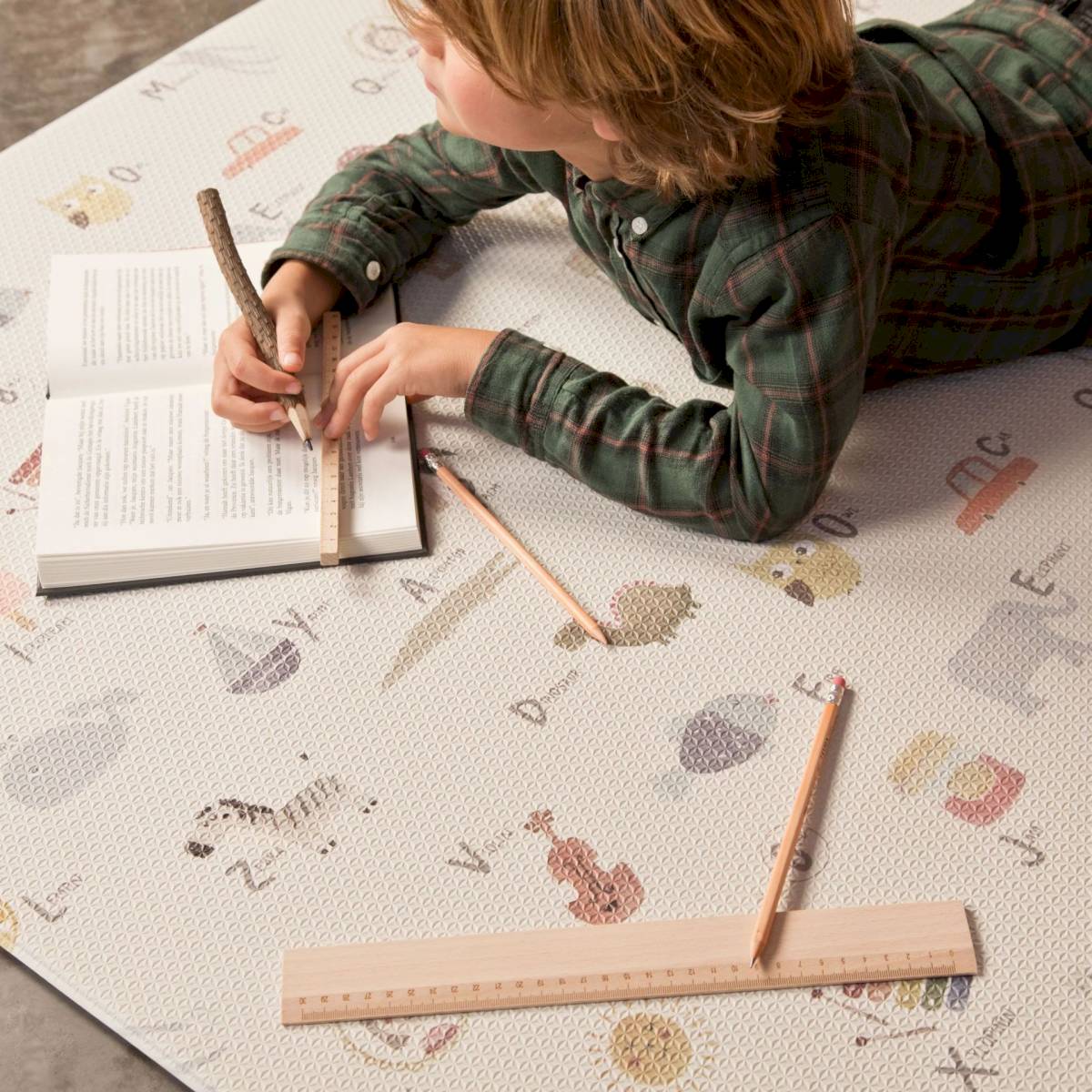 Tapis de jeu lavable Alphabet 100x140cm