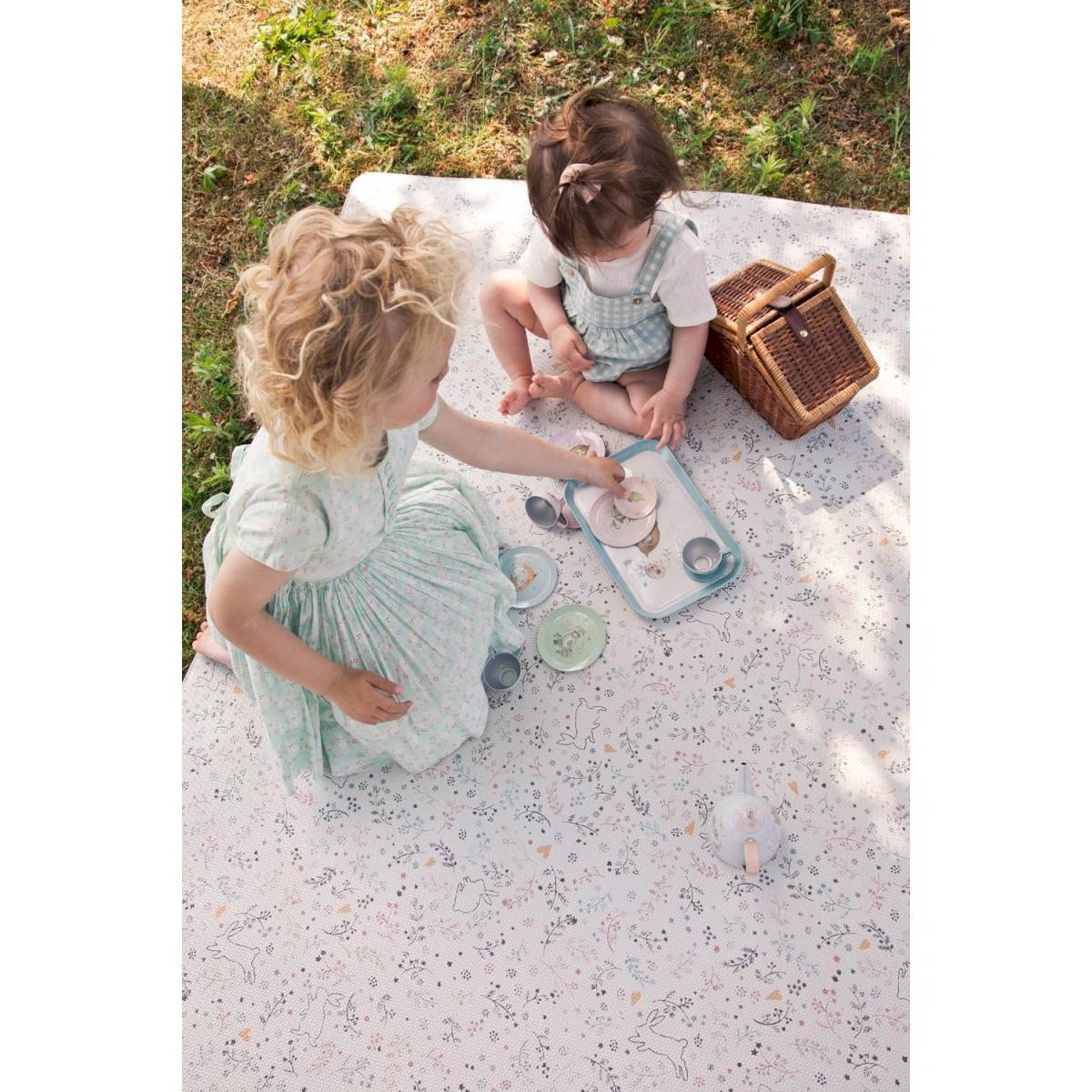 Tapis de jeu lavable Lapins 100x140cm