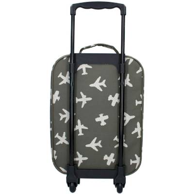 Valise à roulettes enfant Avions kaki - Kidzroom