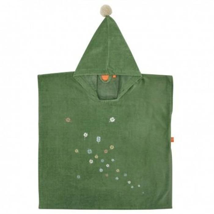 Poncho de bain Trèfles thym 4-6 ans