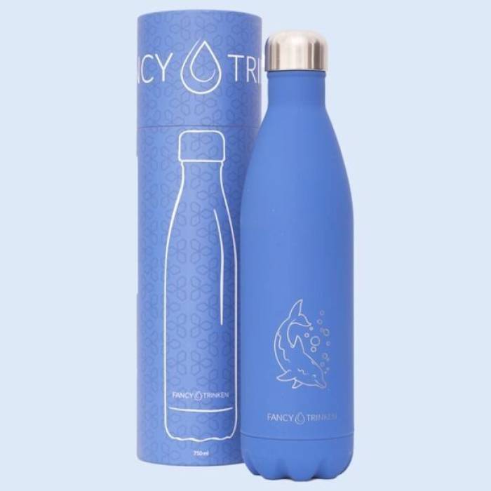 Gourde en acier 500ml Dauphin - bleu