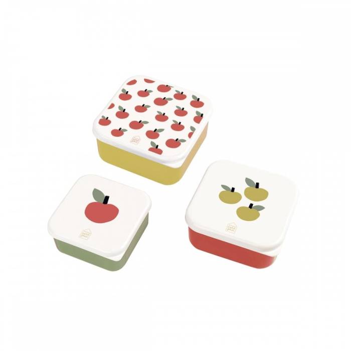 Set de 3 lunch box Les pommes