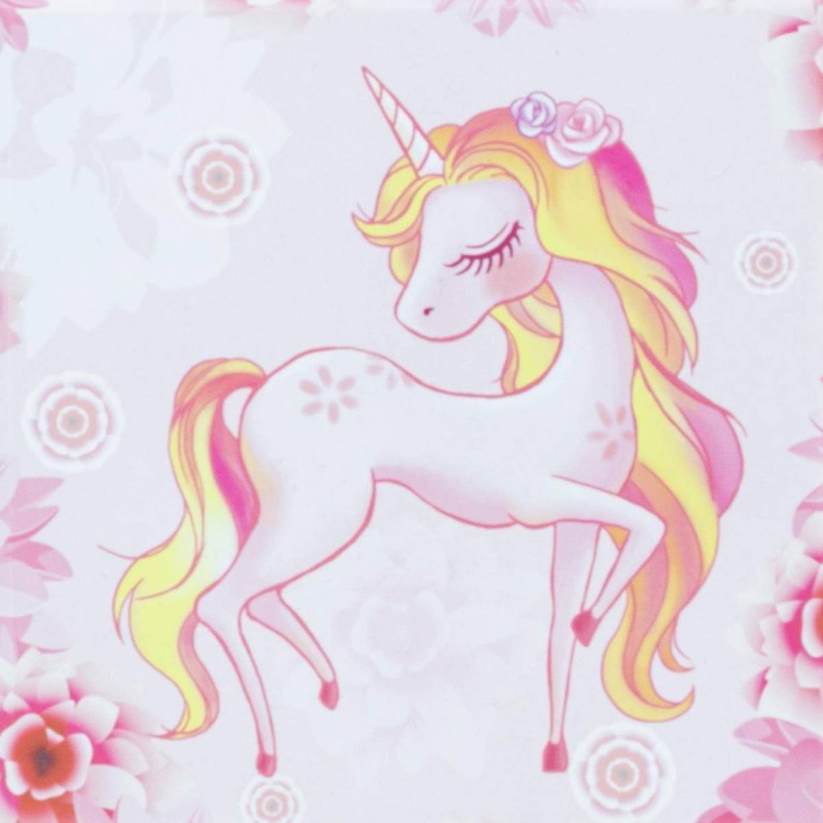 Boite à bijoux musicale Licorne Fleurs