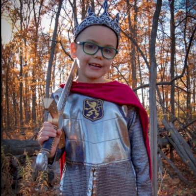 Déguisement Chevalier d’argent avec cape 5/6 ans