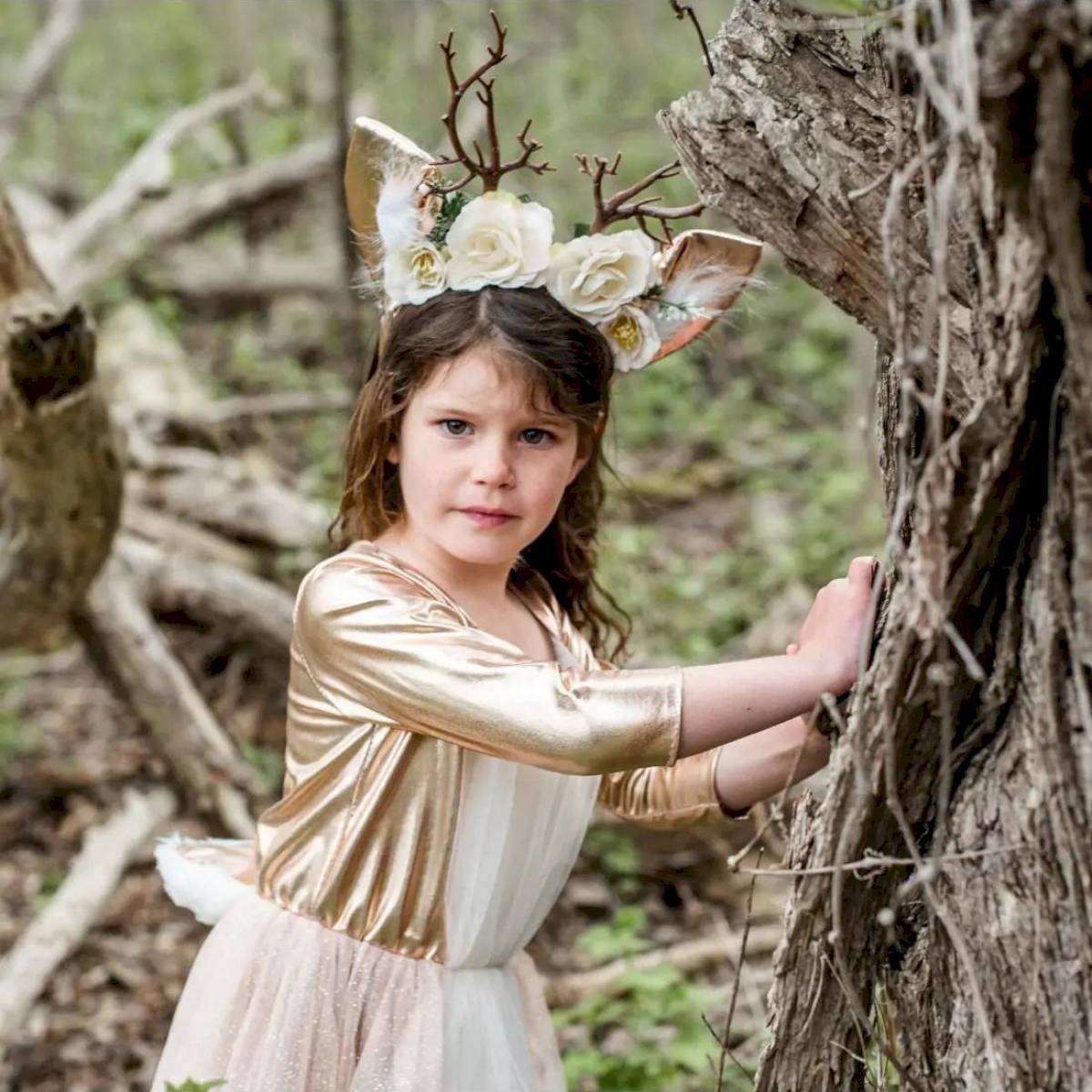 Déguisement de biche avec coiffe 5-6 ans
