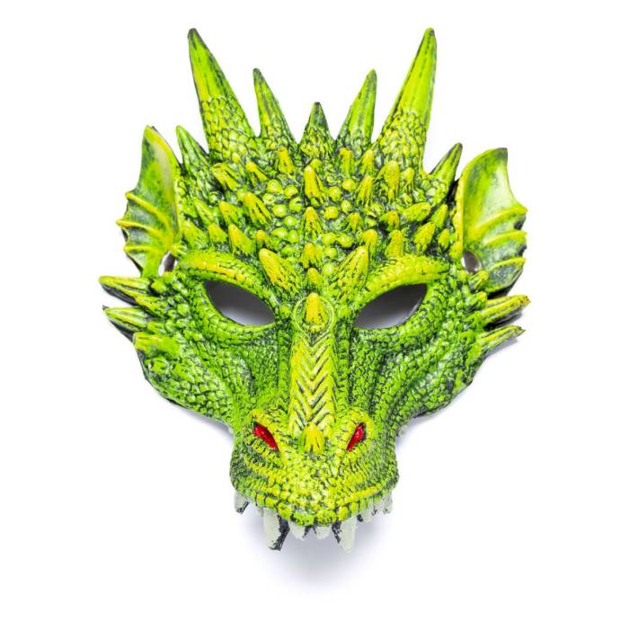 Masque de dragon vert