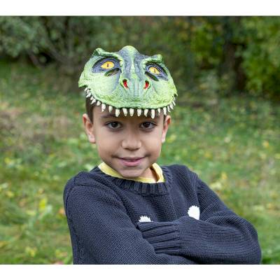 Masque de dinosaure T-Rex vert