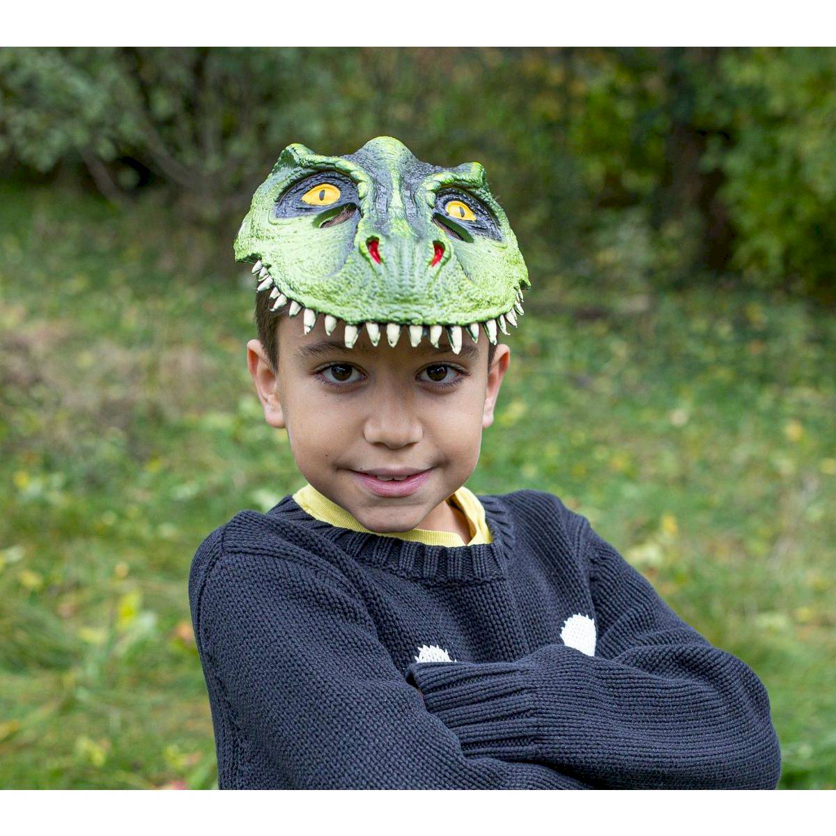 Masque de dinosaure T-Rex vert