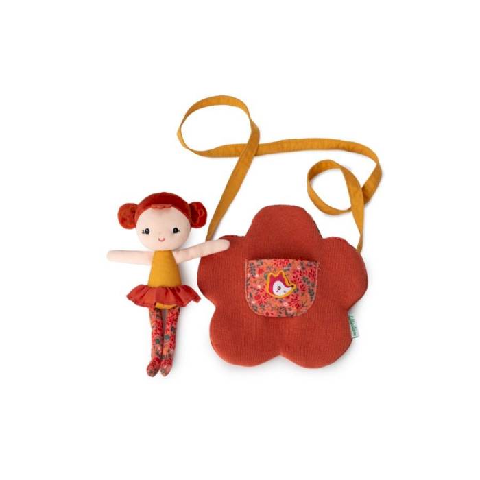 Poupée Adèle et sac fleur
