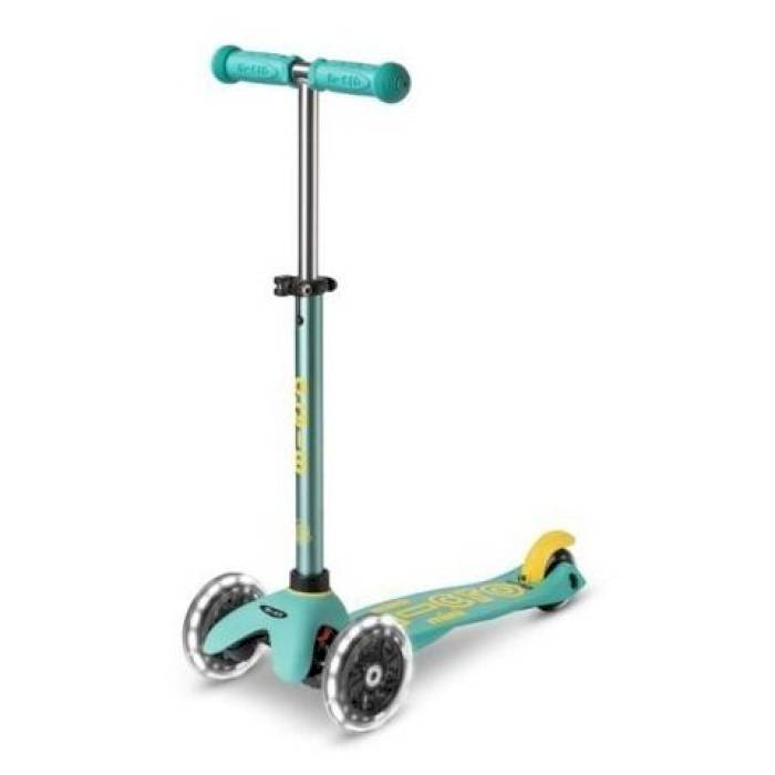 Trottinette 3 roues mini Micro Deluxe mint Led