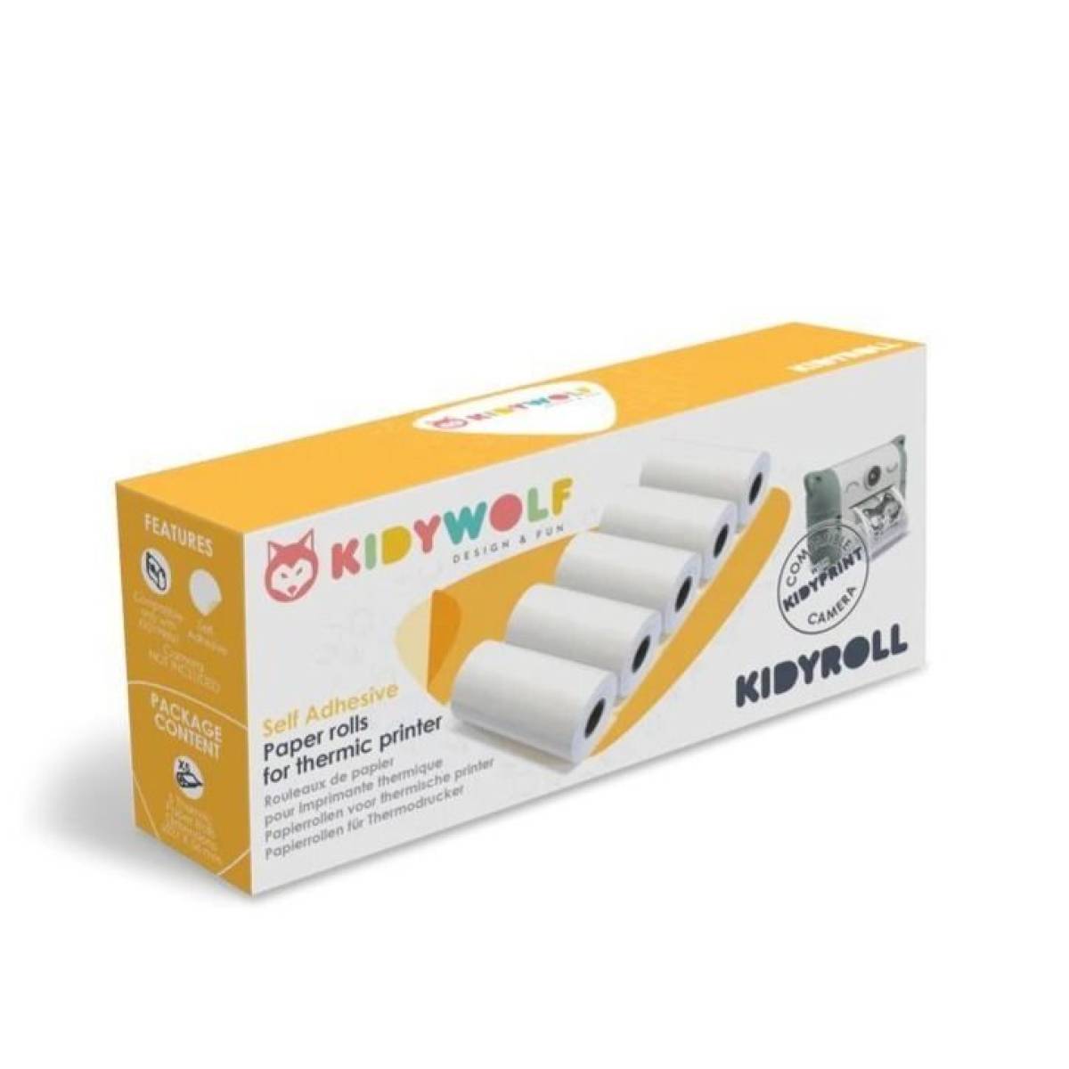 Recharge papier thermique autocollant pour appareil photo Kidyprint