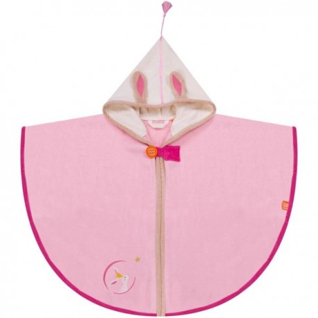 Cape de bain lapin rose