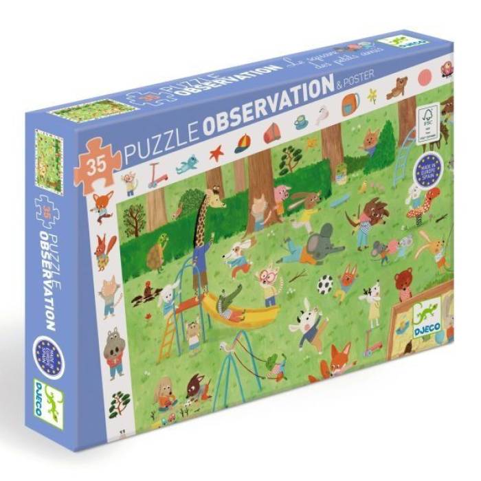 Puzzle d'Observation Le square des petits amis 35 pcs