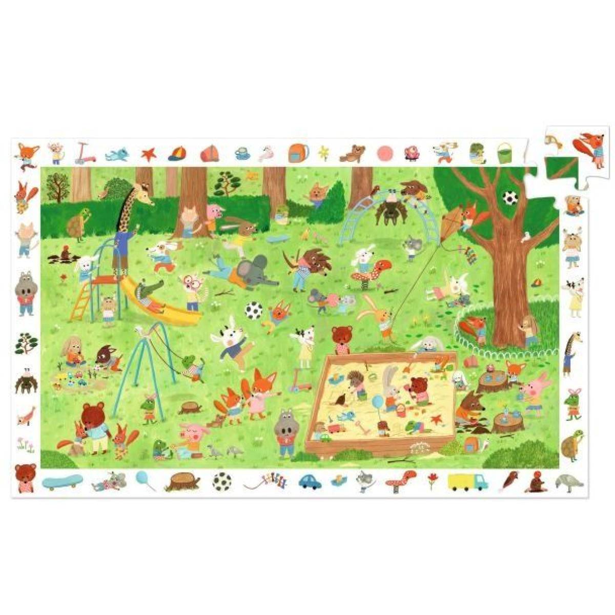 Puzzle d'Observation Le square des petits amis 35 pcs